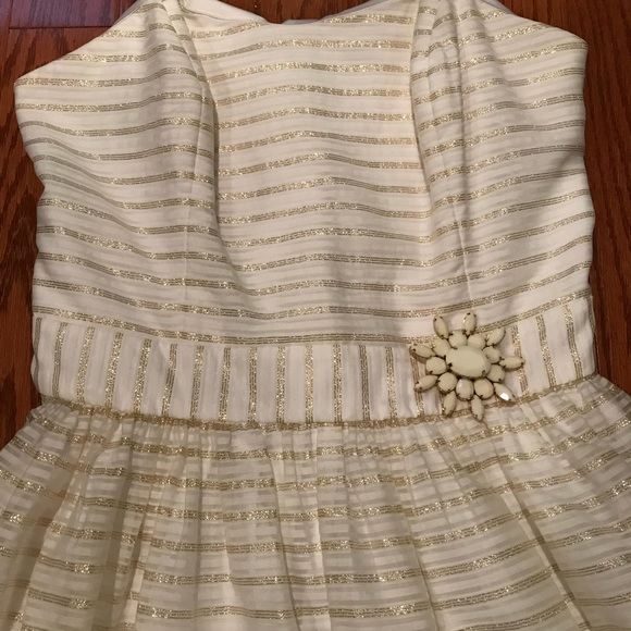 Lilly Pulitzer White and Gold Kerry Dress - Picture 4 of 8
